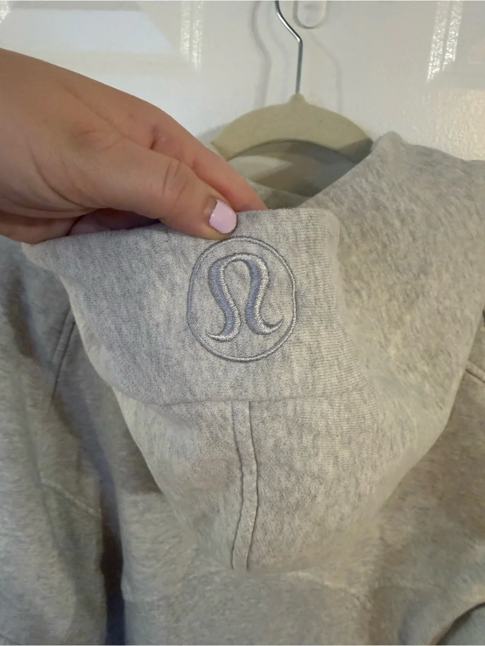 lululemon Scuba Gray Half Zip Hooded Pullover Hoodie w/ Pockets Women’s XS/S